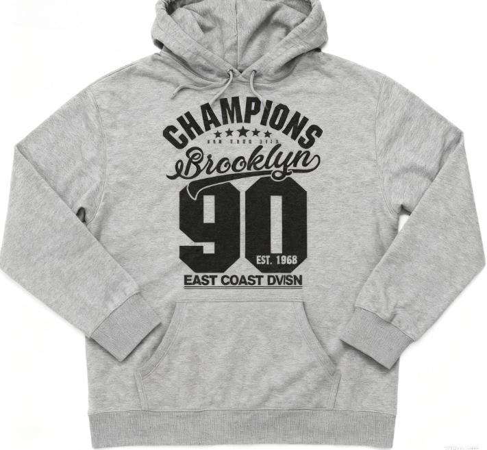 

Brooklyn 90 Champions Vintage Hoodie EST 1988 East Coast Division Retro Sports Sweatshirt Streetwear Top 3XL