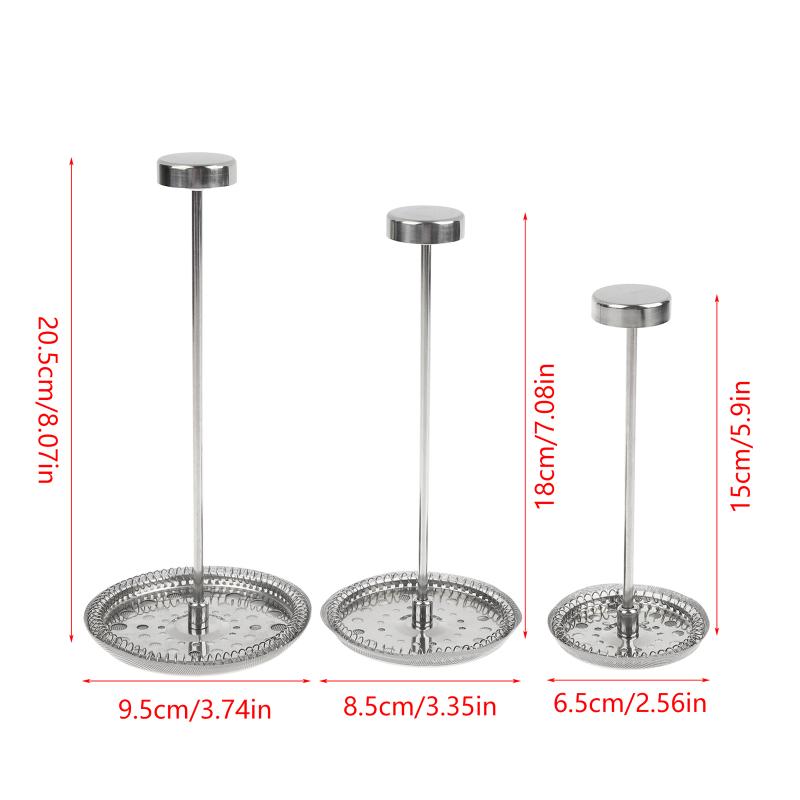 Fine Mesh French Press Filter Replacement Set Food Grade Rustproof Easy to Clean Reusable for Home Kitchen Coffee Brewing Coffee Lover Gifts