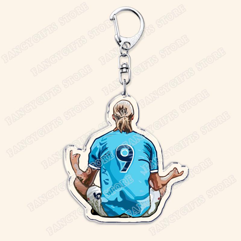 Popular Soccer Ball Player Keychains for Accessories Bag Football Key Chain Ring Fans Gifts Friends Keyrings 4