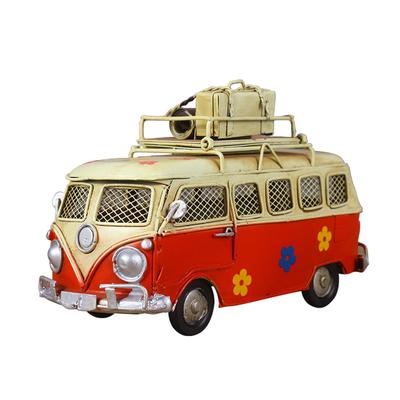 PIENSE Sparschwein Amerikanisches Altes Antikes Vintage Auto Bus Objekt Innenraum Modell Surf Lustige Waren (rot)