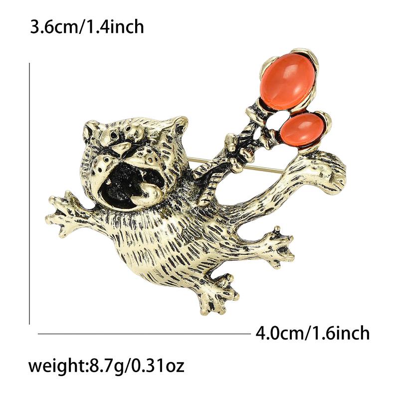 

Classic Cat S Eye Stone Brooches For Women Kitten Pins Backpack Decoration Clothes Accessories A5