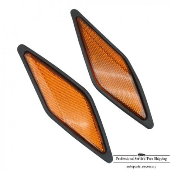 2PCS Front Fender Reflector Lights Trim For Mitsubishi Pajero Montero 2000-03 US