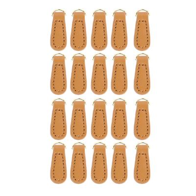 20pcs Genuine Leather Zipper Pulls Stylish Casual Microfiber Leather Zipper Tags Replacement for Backpacks Luggage