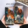 Een enorme draak en tijger Voor Redmi Note 14 Pro+ 13 Pro 8 9 9S 12S 10 Pro 11 12 13C 14C A3 12 13 K60 Ultra Zwart Glazen Telefoonhoesje