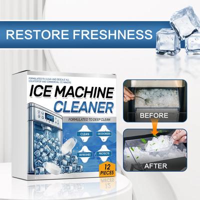 12-24PC Ice Machine Cleaner Maker Descaler Effervescent Cleaning Tablets For Descaling Deodorizing Prolonging Ice Maker Lifespan