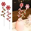 Christmas Tree Pick Spiral Candy Cane Pinwheel Colorful Decorative Pick DIY Christmas Decor Modern Christmas