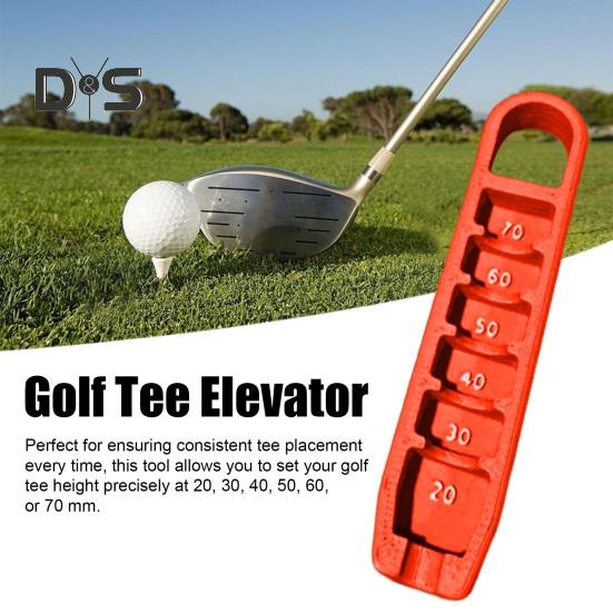 Golf Tee Elevator 3D Printed Golf Tee Height Gauge Portable Tee Height Adjuster Precise Placement At 20-70mm Gift for Golfers