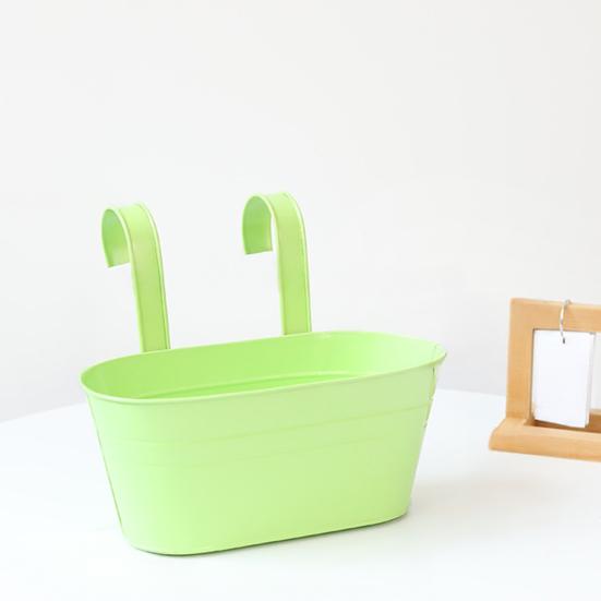 4 Pcs Iron Hanging Flower Pots Wall Planters with Detachable Hooks Drainage Holes Indoor Outdoor Hanging Planters