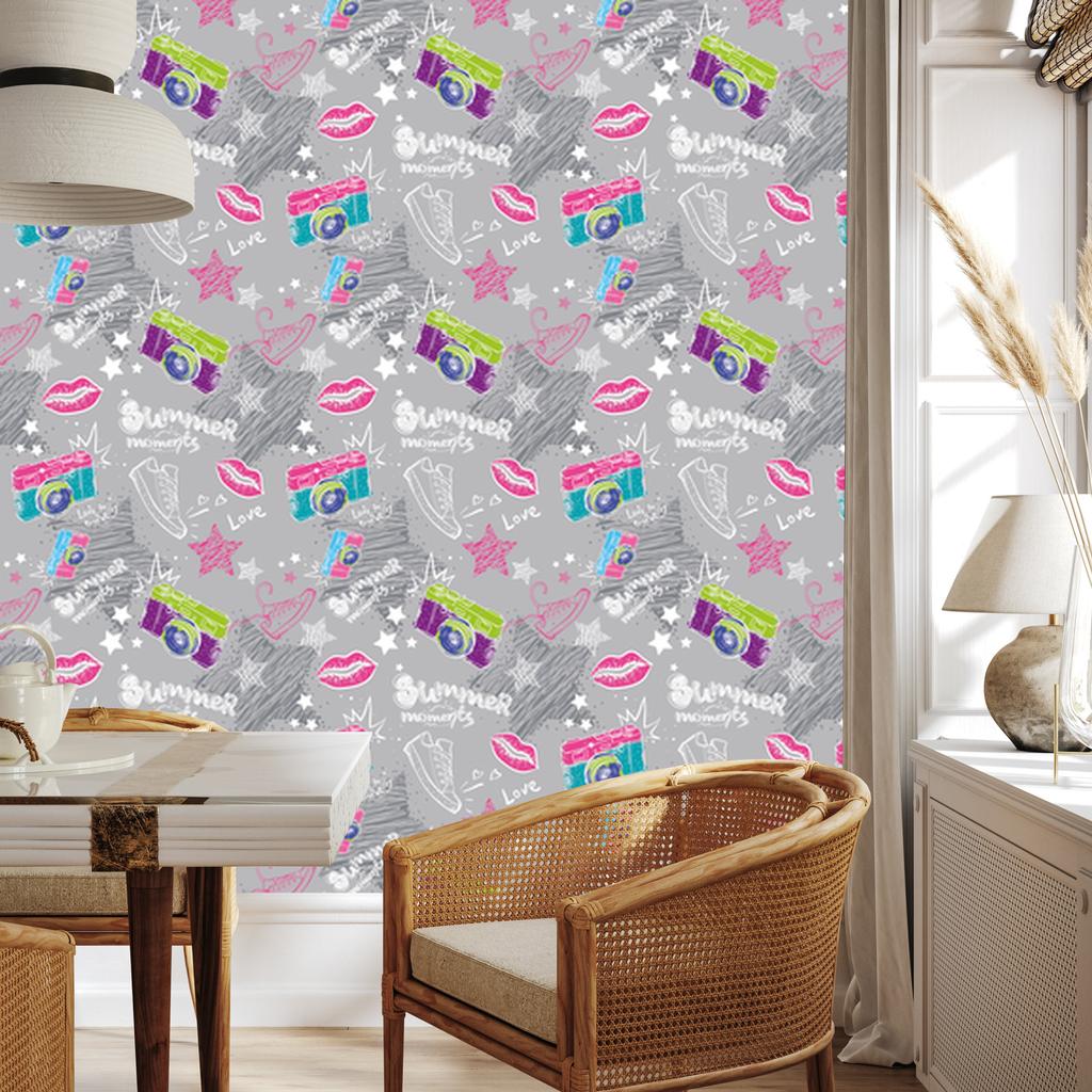 Colorful pattern wallpaper for living room and bedroom 50x1000
