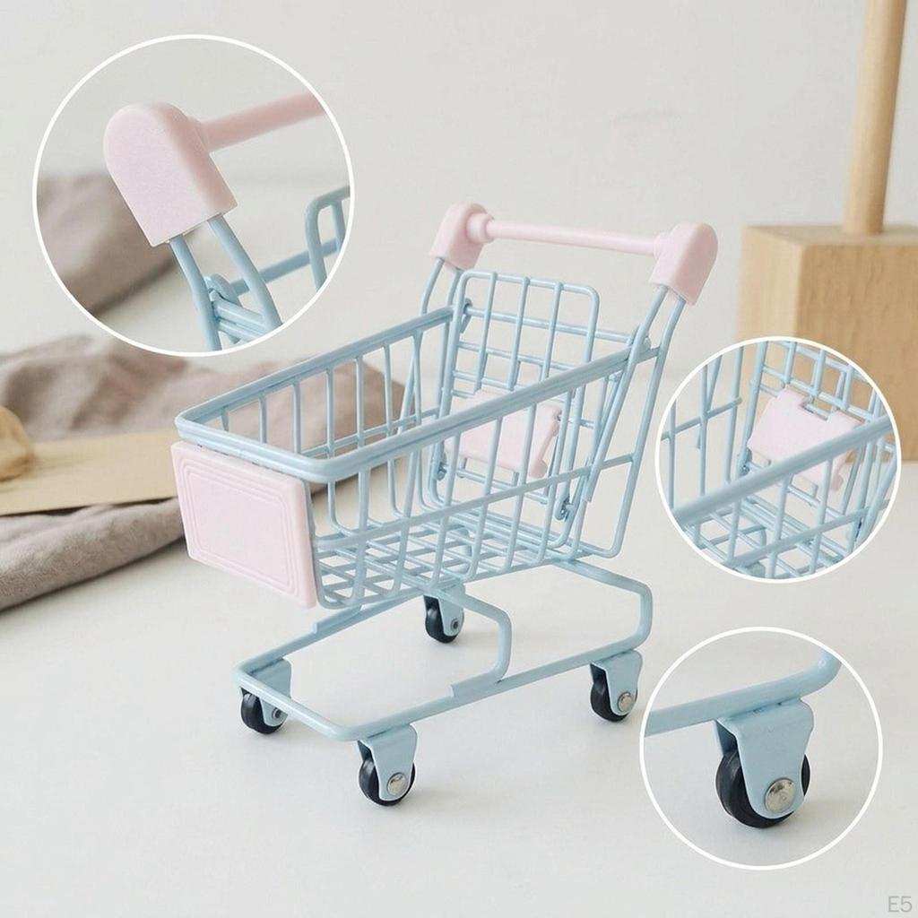 Mini-Einkaufswagen, Supermarkt-Handwagen, kleiner Trolley für Kinder