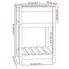 VidaXL Jardinière avec étagère Noir 54x54x81 cm Bois massif de pin 823777
