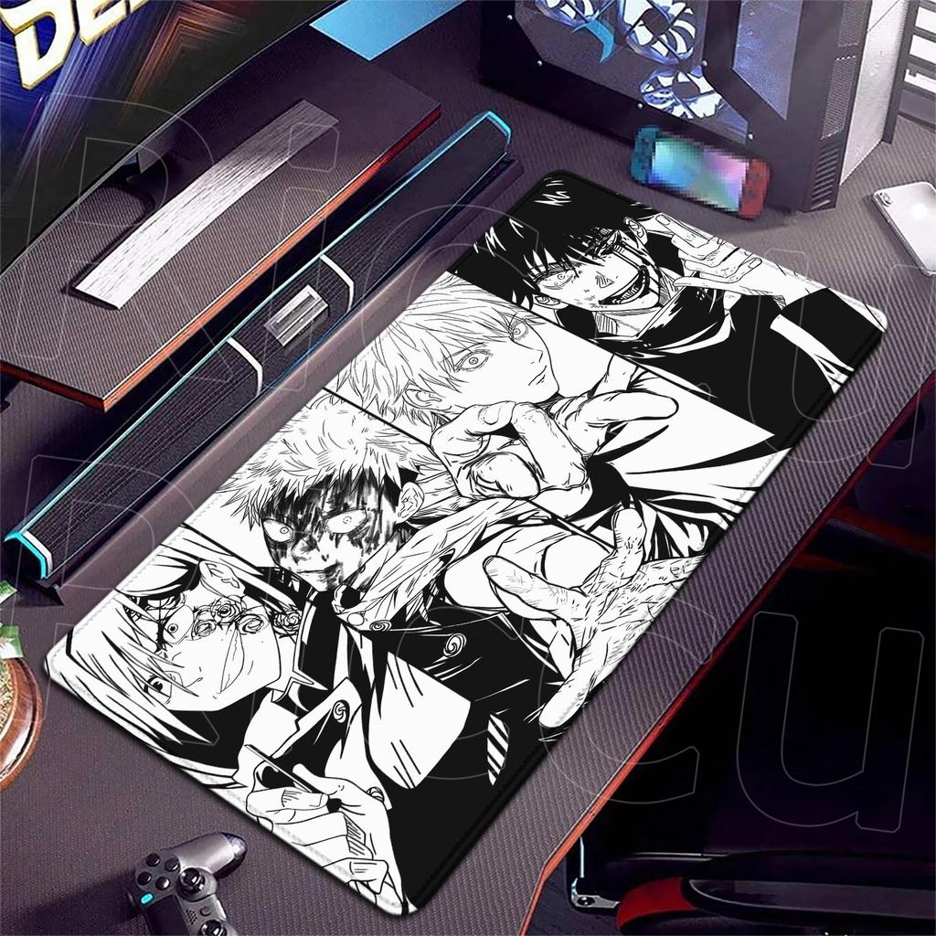 HD XXL Ryomen Sukuna 400x900mm Black Anime Jujutsu Kaisen Mouse Pad Gojo Satoru MousePad Computer Gaming PC Accessories Desk Mat