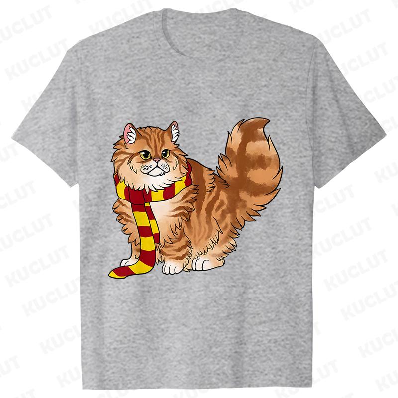 Cute Potter Cats Women T-Shirt Fashion Plus Size Unisex Tshirt Harajuku Short Sleeve Top Tees O Neck Mother Gift Female Clothing
