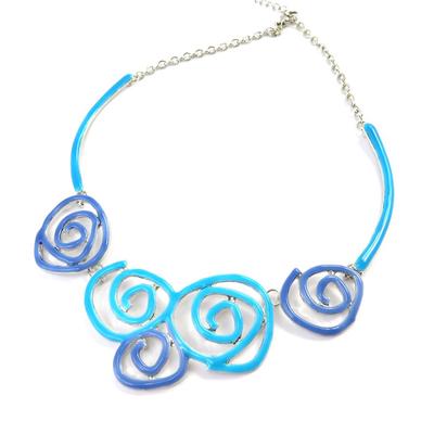 [M5699] - Blue 'Coloring' Designer Necklace