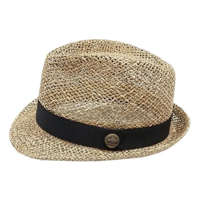 

Good Quality Straw Hat Summer Hollow Jazz Fedora Hats Fashion Handmade Grass Outdoor Sun Hat Octagonal Cap Sombreros De Mujer 58-60CM