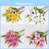 Long Single Realistic Branch Lily Fake Flower For Wedding And Decoration Home