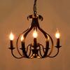Industrial Retro Five-Head Iron Candle Chandeliers for Living Room, Dining Room  and Bar