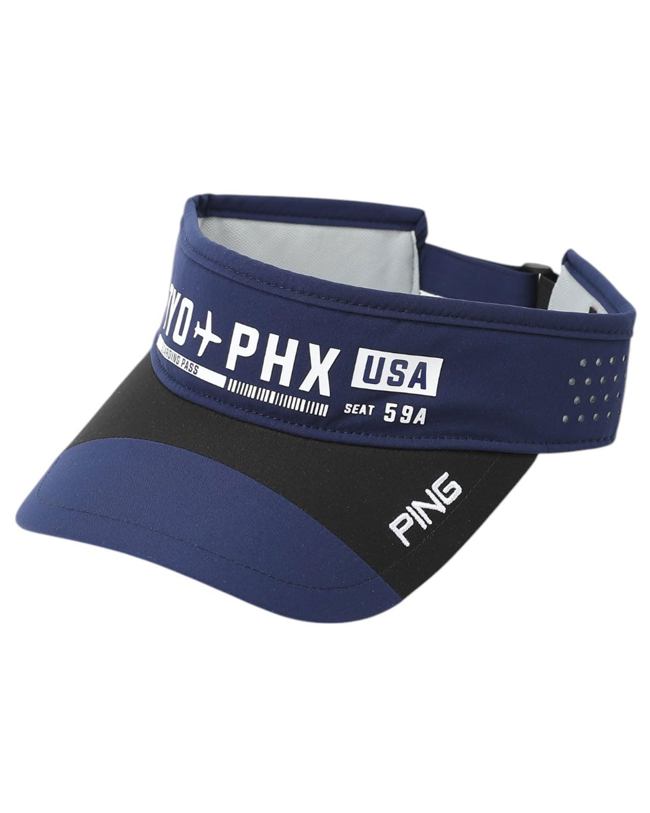

Sun Visor Golf Hat FR [Pin Apparel] Men s (Adjustable Size) / / 621-5187105 120_Navy