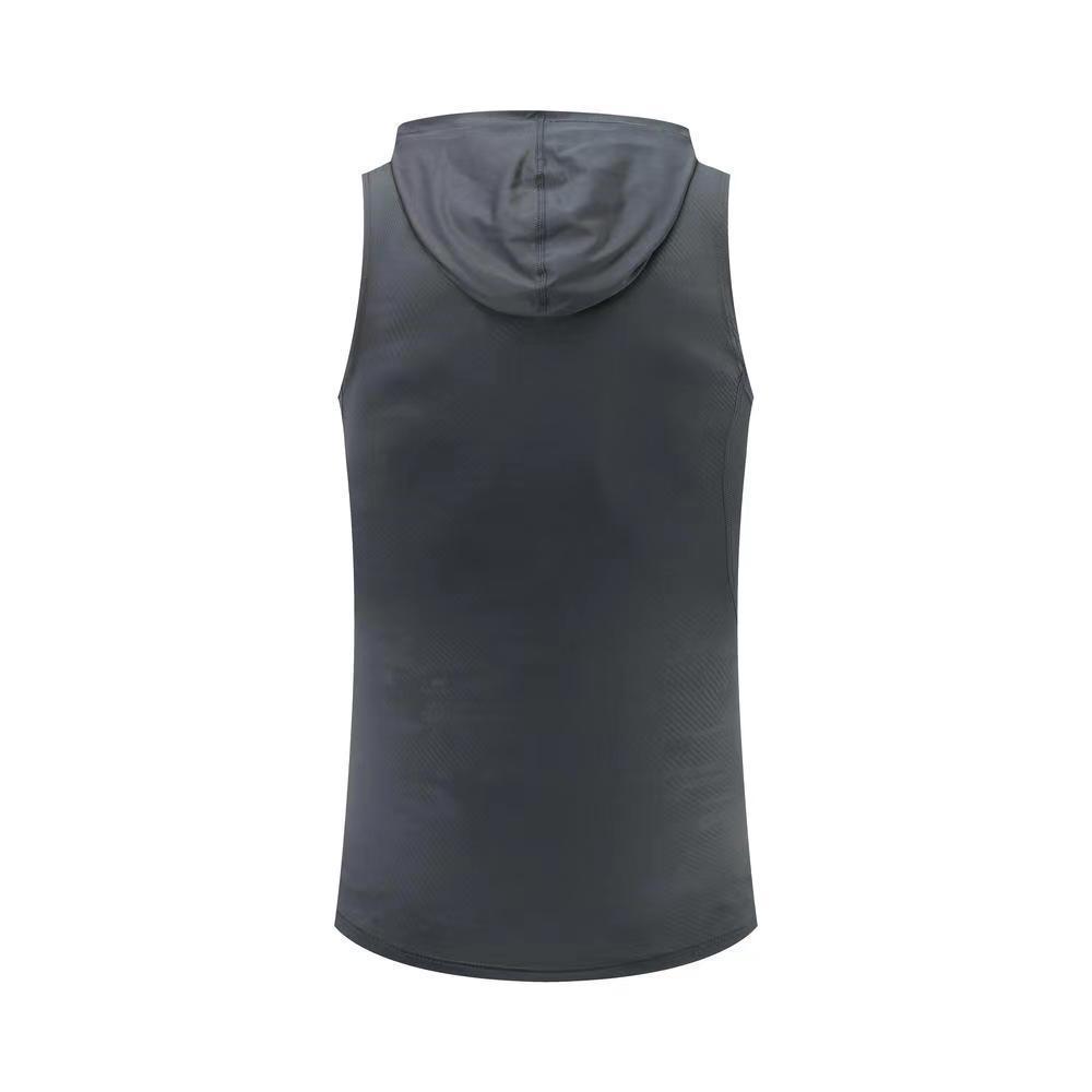 Men's Quick-Dry Hooded Sleeveless Running Vest - Breathable Fitness Top
