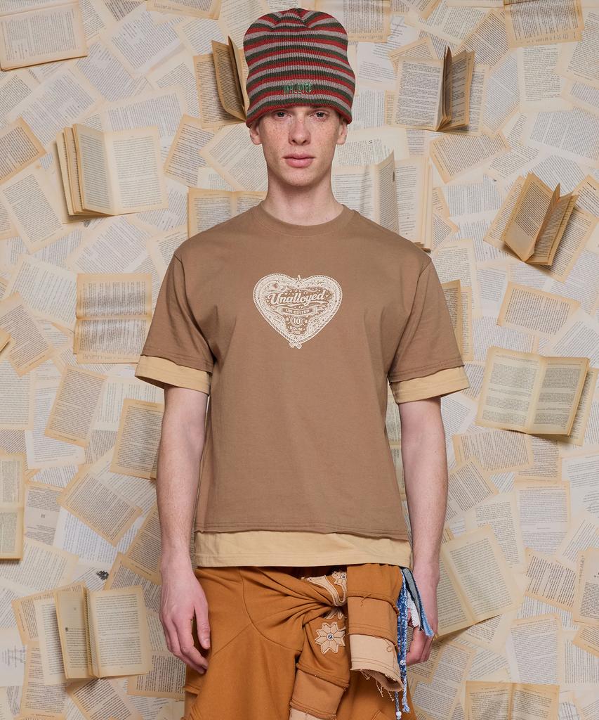 UNALLOYED Western Heart T-Shirt / Beige