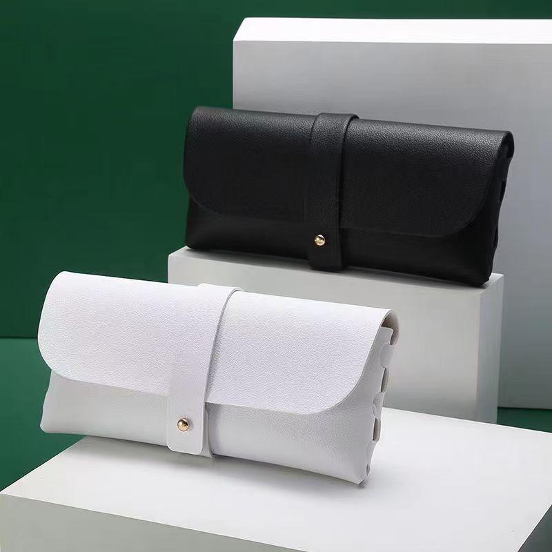 Portable Leather Sunglasses Case - Trendy Soft Eyewear Packaging Box In Stock
