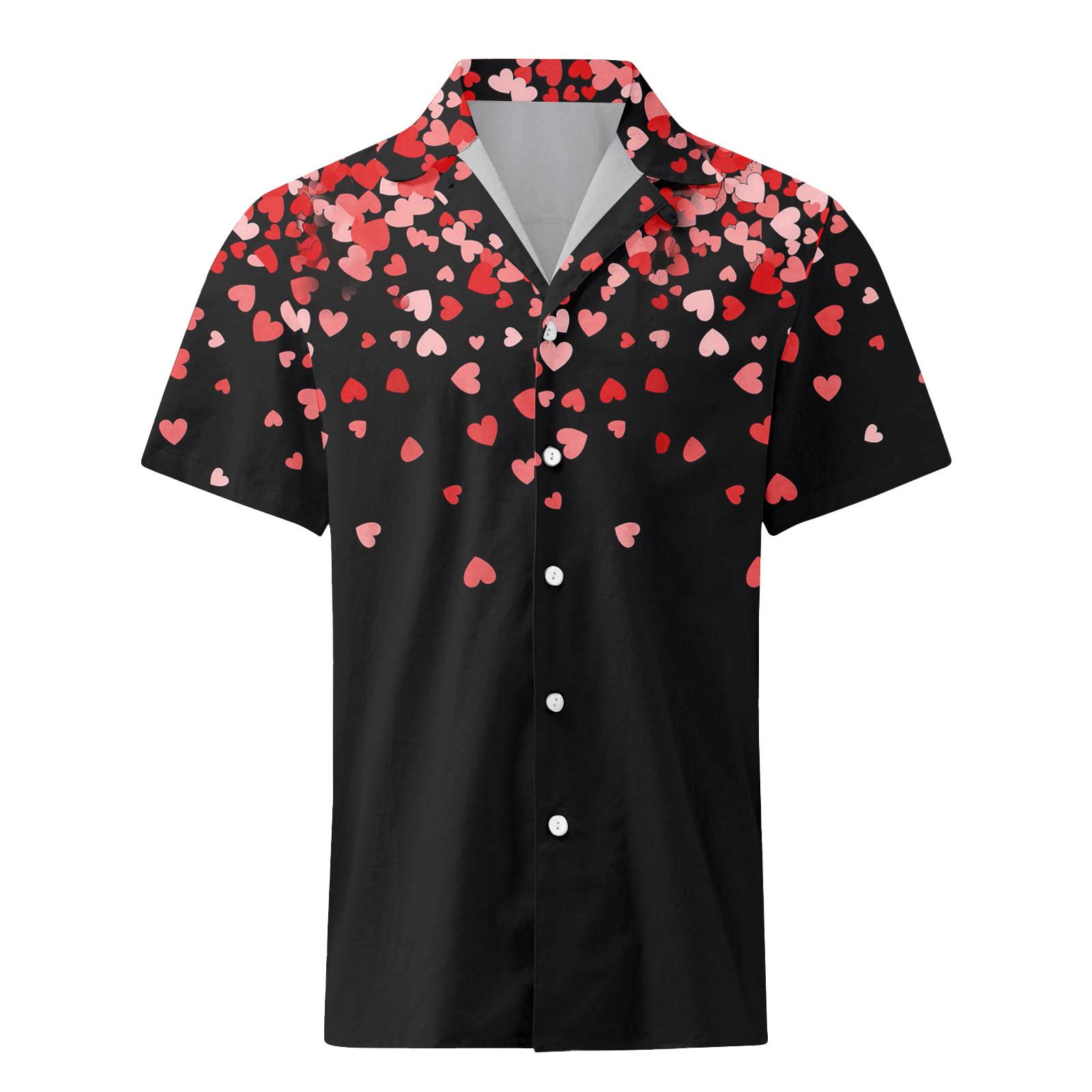 

Мужская повседневная рубашка с короткими рукавами и однобортным лацканом L темно-фиолетового