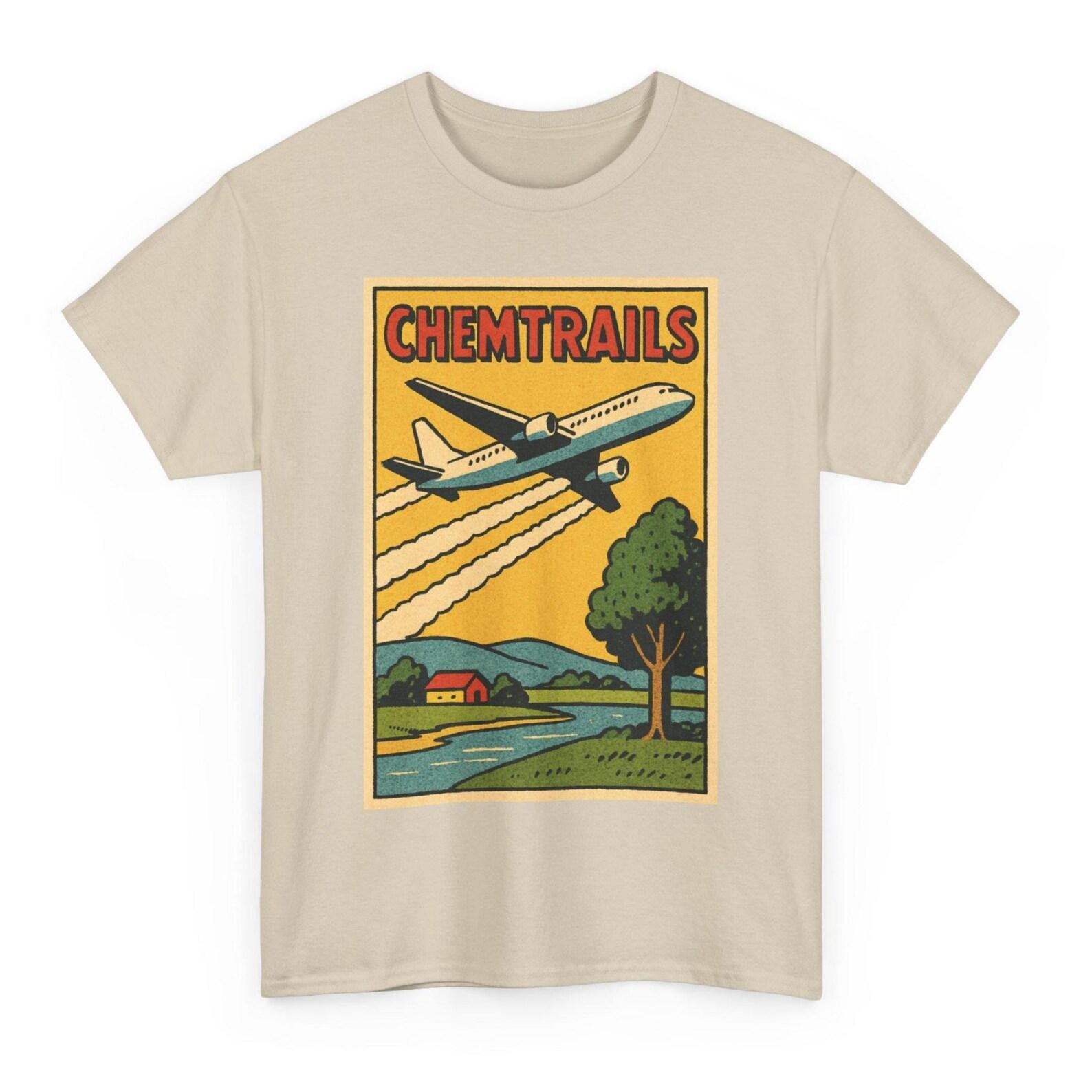 Chemtrails T-Shirt: Conspiracy Retro Comic Theory Tee M
