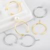 14K Plated Blank Ring Setings Fit Sticky Pearl Ring DIY With Pin Needle Holder Adjustable Live Ring Base Empty Holder Accessorie