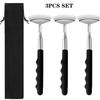 5-Section Telescopic Back Scratcher – Concave/Convex Grip, 15-Rake Stainless Steel, Portable Massager, Great Birthday & Christma