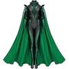 Marvel Thor 3 Ragnarok Supervillain Hela Cosplay Costume Jumpsuit Bodysuit Cloak Halloween Cosplay Costumes for Aldult Women