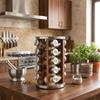 ROTOR Rotating Spice Rack, Natural Silver