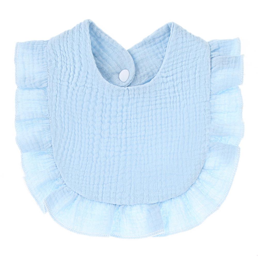 Sweet Ruffle Newborn Gauze Lace Baby Bib - Absorbent Drool Protection