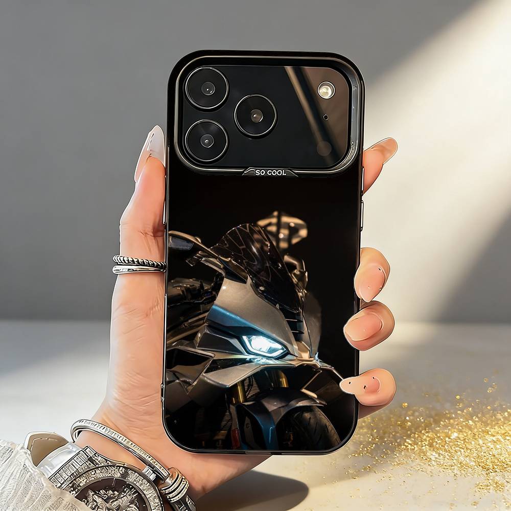 Cool S-s1000rr motorcycle Phone Case For iPhone17,16,15,14,13,12,11,Pro,MAX Gray Matte Silicone Black Cover