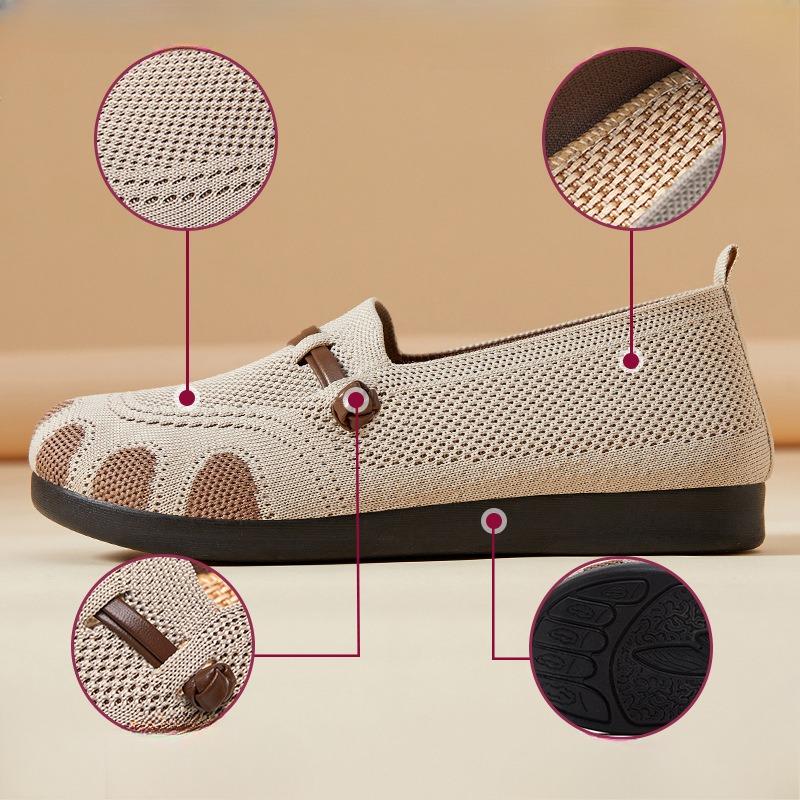 New Style of Flying Woven Shoes Flat and Shallow Toe Casual Shoes One-foot Soft Sole Women's Shoes
