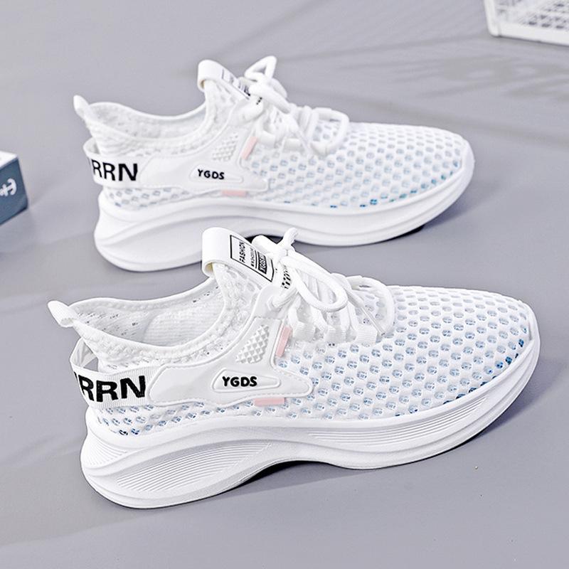 2026 Summer New Hole Shoes Women's Hollow Mesh Breathable Sports Shoes Women's Versatile Women