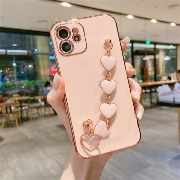 Case - EF CONNECTION - for iPhone 14 Pro Max - Silicone TPU - Shockproof - Heart Pattern