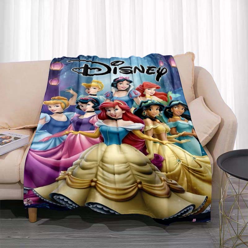 A Variety of Disney Princess Cartoon Blankets, Suitable for All Seasons, for Children and Adults, A Luxurious Gift Choice.