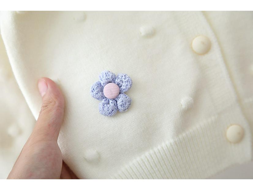 Girls' Flower Knit Cardigan - Spring/Autumn Infant Toddler Wool Top