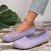 Fashion Women's Flat Shoes Autumn New Round Head Shallow Mouth Mesh Cloth Breathable Soft Sole Non-slip Milk Low Top Shoes