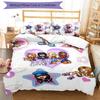 3pcs Bratz1 pattern bedding set duvet cover set includes duvet cover &pillowcases, perfect all season bedroom decoration & gift