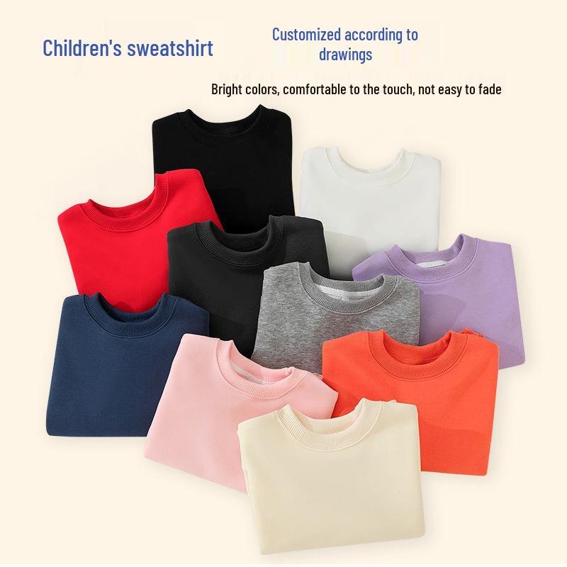 2025 Boys' Stylish Autumn Pullover Sweatshirt - Long Sleeve Round Neck Top for Middle and Big Kids