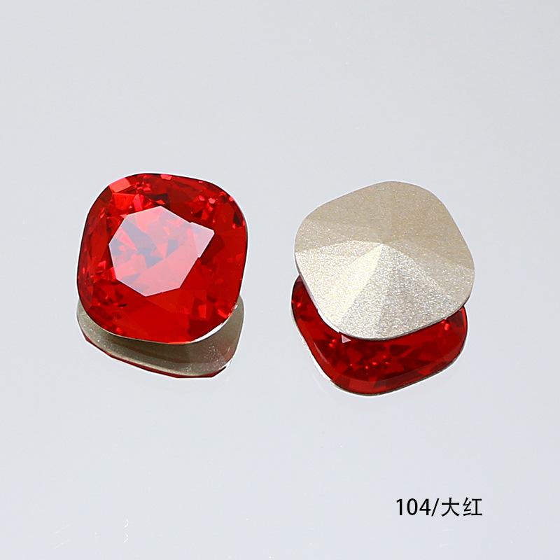 10Pcs Crystal K9 Glass Drill Tip Bottom Drill Fat Square Special-Shaped Nail Drill Clothing Accessories