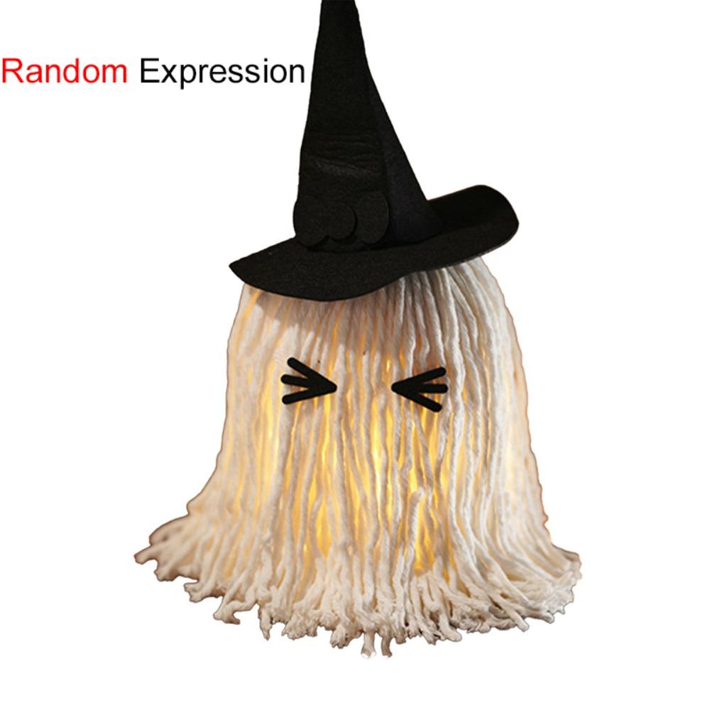 with Hat Specter Ornaments LED Mop Head Desktop Decoration Halloween Hanging Ghost Light  Study