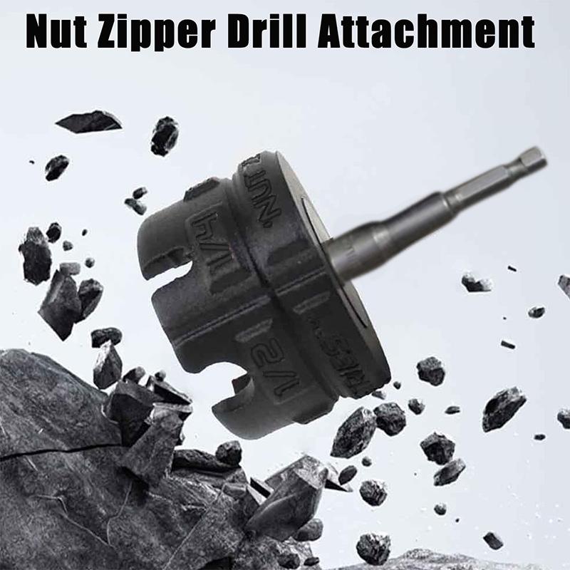 Nut Zipper Drill Attachment For Fast Nut And Bolt Removal Nut Remover Bolt Extractor Tool For Conduit Racks Strut Systems