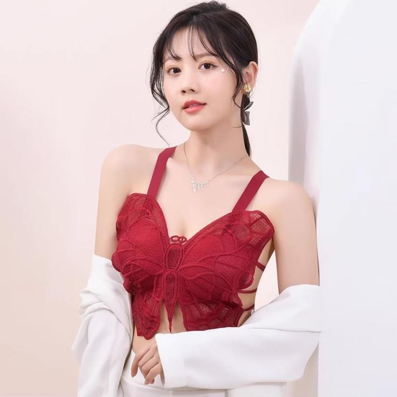 Women Lace Butterfly Shaped Camisole Tanks Top