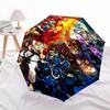 1pc Street Fighter Characters Auto Open Umbrella, Portable 3-Fold Design with 8-Bone Iron Frame, Outdoor Umbrella, Perfect Gift for Fans, Travelers, D