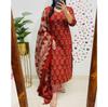 Indisk Bollywood Kurti Salwar Kameez Sett Festantrekk Bollywood Topp Tunika Kurta Buksesett