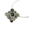 Les Trésors De Lily [C5465] - Gray 'Snails' Designer Necklace