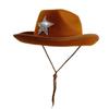 Kid'S Western Hat Festive Rhinestone Pentagram Cowboy Hat Children'S Cowboy Hat For Dress-Up Party Festival Western Themed