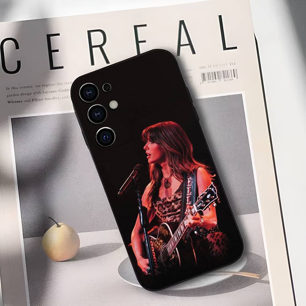 E-Ella L-Langley Singer Phone Case For Samsung S25,S24,S21,S22,S23,S30,Ultra,S20,Plus,Fe,Lite,Soft Black Cover
